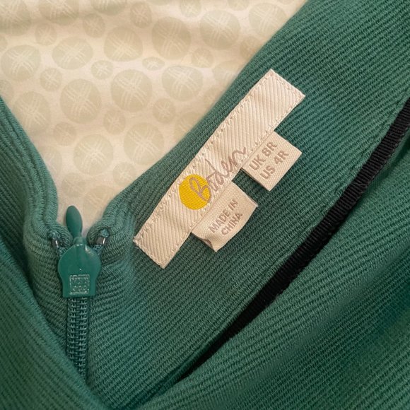 Boden green midi v-neck a-line size - Picture 3 of 3